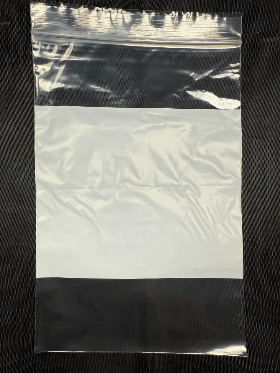 6 x 9" 2 Mil White Block Reclosable Bags