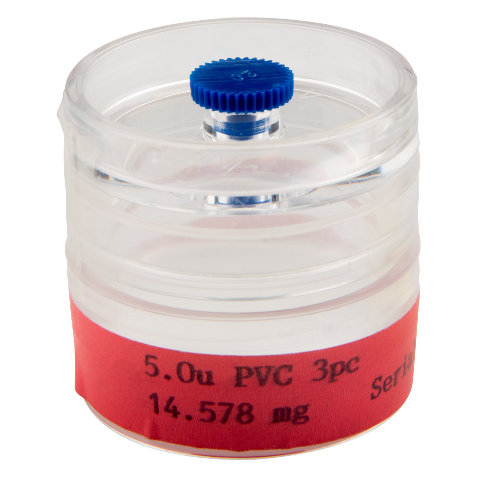 CASSETTE, 37MM 3PC, 5.0µm PVC PREWEIGHED, 50/BX 3-Piece