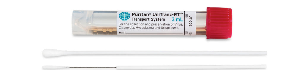 UniTranz-RT Transport System, with 2 Sterile Polyester Tipped Swabs (1 Standard and 1 Mini Tip, Plastic/Wire Handles, 100 mm Breakpoint, Individually Wrapped), EACH